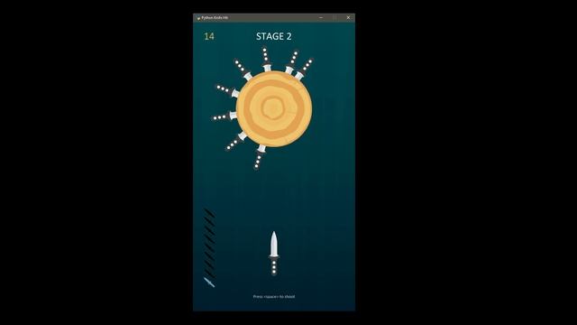 Knife Hit clone made using Python and Arcade смотреть онлайн