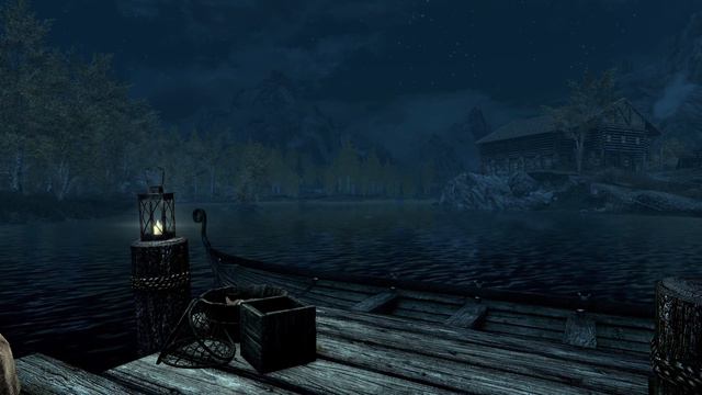 The Dock and River Boat [ Night & Water Ambience ] Skyrim смотреть онлайн