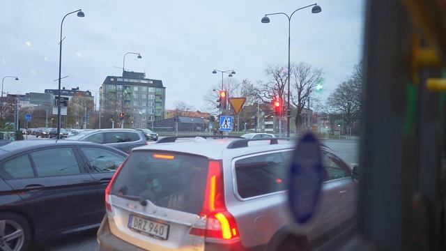 Sweden, Stockholm, bus 505 ride from Solna centrum to Solna norra смотреть онлайн