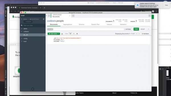 Installing MongoDB Compass with docker mongodb in Mac OS