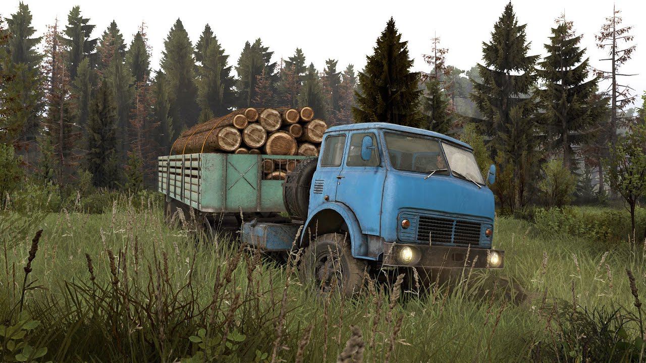 Spintires: MudRunner - Карта Куандинский Мост. Суровые Лесовозы. Игра с подписчиками смотреть онлайн