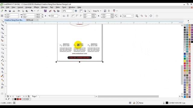 Create door hanger banner design in corelDRAW Tutorial (part 2) смотреть онлайн