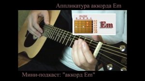 Как брать аккорд Em видео урок для начинающих гитаристов)