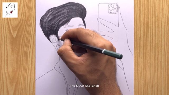A Boy Sketch with Face Mask For Beginners | Boy Drawing | How to draw a Selfiee Boy | Crazy Sketche смотреть онлайн