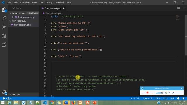 4 تفاوت میان Echo and print و کمنت در PHP , смотреть онлайн