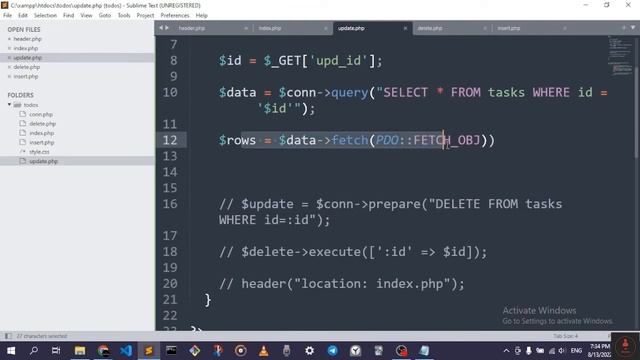 73 - First Project - Updating the Data - Complete PHP Course смотреть онлайн