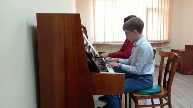 Г. Балаев. "Знакомая тропинка" / Фортепианный дуэт: исп. Никита и Даниил. смотреть онлайн
