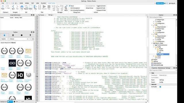How to add and configure Adonis Admin on Roblox Studio смотреть онлайн