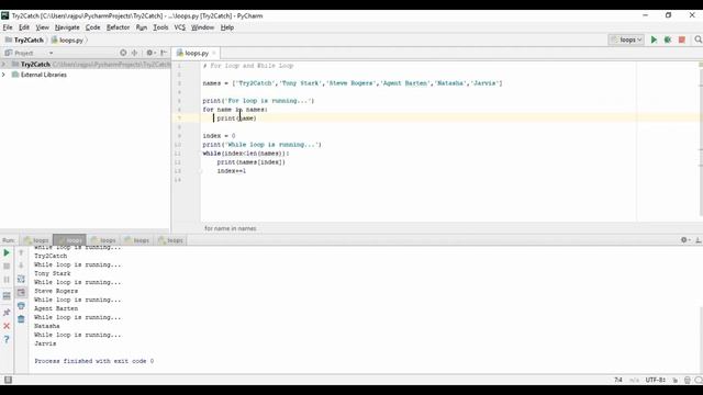 Loops in python : For/While смотреть онлайн