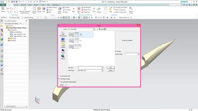 Nose Pliers (Video Tutorial) Siemens-NX смотреть онлайн