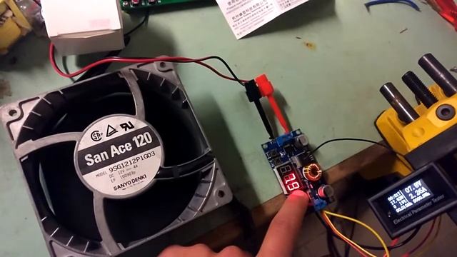 Sanyo DENKI 9SG1212P1G06 9SG1212P1G03 Review +5A 75W Step Down + Ruideng RD 100v/10A 7in1 OLED Mete