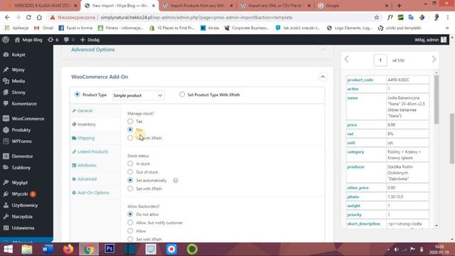 Import Produktów z pliku CSV lub XML do sklepu na Woocommerce Wordpress смотреть онлайн