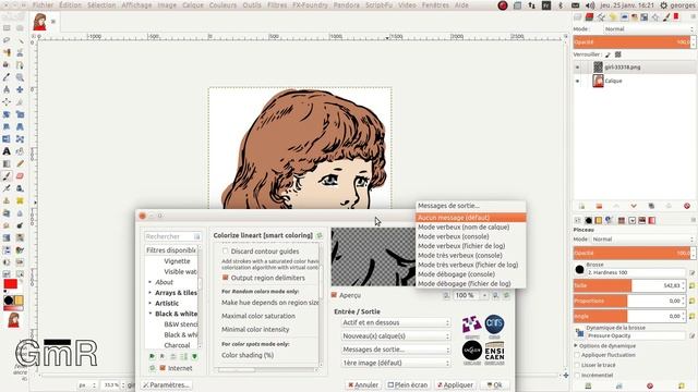 Coloriser une illustration avec g'mic & Gimp смотреть онлайн