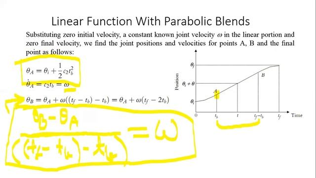 Trajectory planning, Part 3: Linear functions with parabolic blends смотреть онлайн