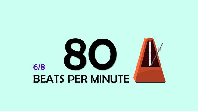 80 BPM 6/8 Metronome смотреть онлайн
