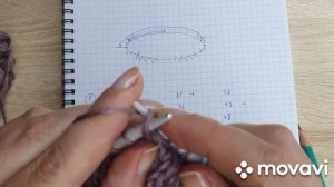 Вяжем росток, поворотные петли без дырочек, прибавки в реглане.