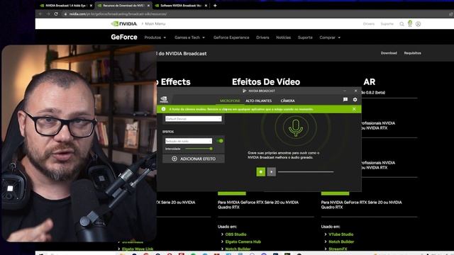 CONTATO VISUAL da NVIDIA BROADCAST como INSTALAR e UTILIZAR смотреть онлайн