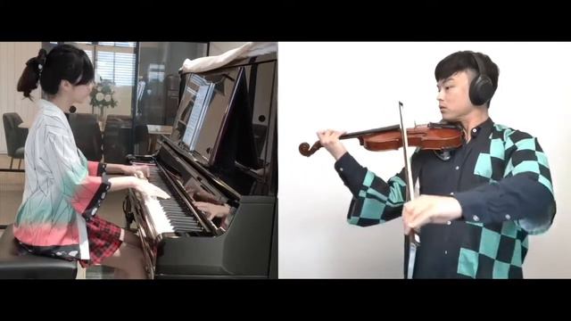 Demon Slayer - Kamado Tanjiro no Uta • 鬼滅の刃-竈門炭治郎のうた [Piano & Violin] смотреть онлайн
