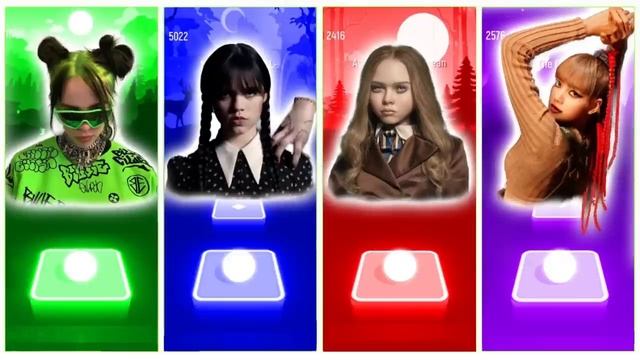 Billy Eilish ? Wednesday ? M3gan ? Lisa Money | Tiles Hop EDM Rush | Magic Tiles смотреть онлайн