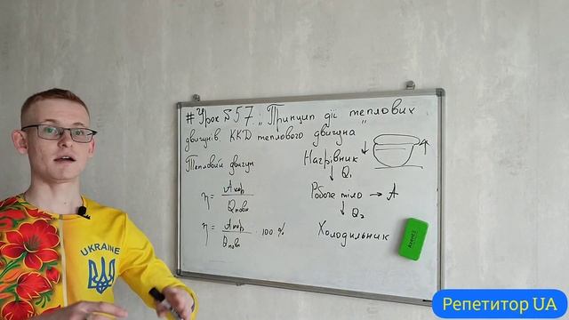 Фізика 8 клас. #Урок №57. "Принцип дії теплових двигунів. ККД теплового двигуна" смотреть онлайн