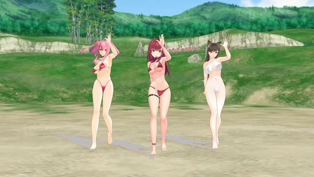 [mmd/hololive/azur Lane] Marine,bremerton Aand Atago Im Your Tresure Box