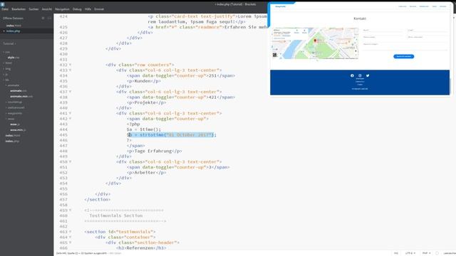 Responsive Website Tutorial #14 | dynamische PHP Elemente смотреть онлайн