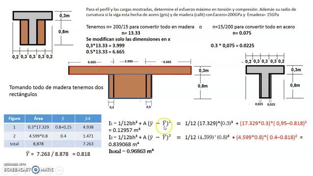 Flexión en vigas compuestas 3 смотреть онлайн