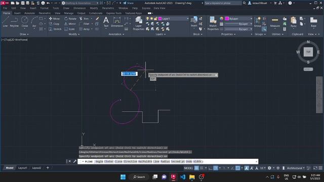 Autocad 2023 || Bangla Tutorial_12 || Draw Tool _Polyline command смотреть онлайн