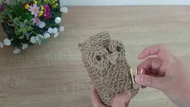 Очаровательная Сова из банки и джута своими руками смотреть онлайн