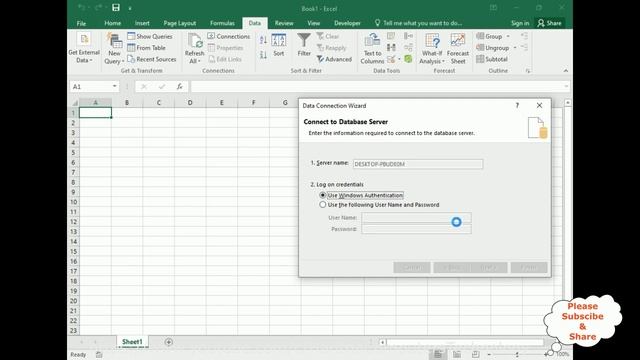 Import Data Table From SQL Server To Excel 2016 Tutorial смотреть онлайн
