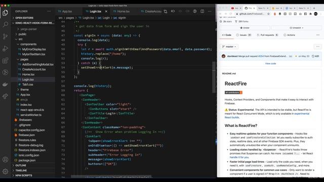 Using Firebase ReactFire with Ionic Framework ReactJS & Capacitor смотреть онлайн