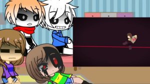 Undertale reacts to The Maniacs Fury(Insanity Sans vs Chara)