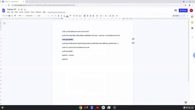 How to install Python 3.9 on a Chromebook смотреть онлайн