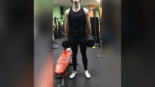 Качаем дельты. Шраги с гантелями. смотреть онлайн