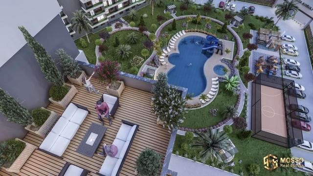 Шикарный жилой комплекс в перспективном районе Мезитли города Мерсин. Недвижимость в Турции смотреть онлайн