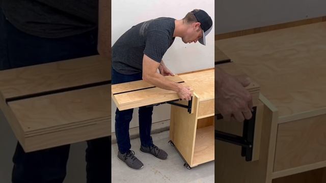 Foldable Brackets On My Mobile Miter Saw Station