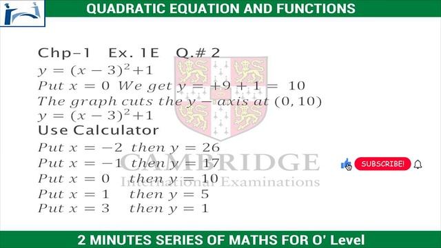 Sketch graph of Quadratic Function | Lecture 5 | Book 3 | Very Easy Very Simple | EZY Math Tutors смотреть онлайн