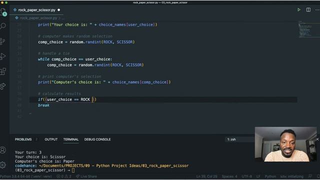 Python ROCK, PAPER, SCISSOR Project Idea For beginners смотреть онлайн