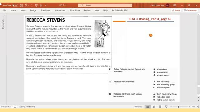 KET 2, Test 3, Part 3, 4, 5 (Reading and Writing) смотреть онлайн