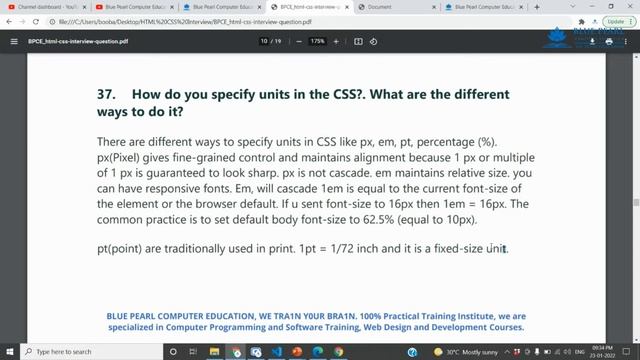 CSS Units How do you specify units in CSS? What are CSS units? What units do you use for CSS stylin смотреть онлайн
