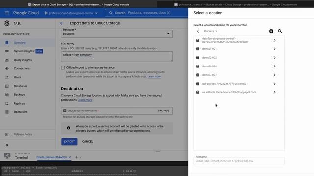 How to Import and Export Data files from Cloud SQL to Cloud Storage - Vice versa смотреть онлайн