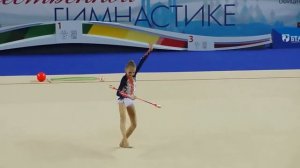 Ермолова Алина,булавы.Первенство России по художественной гимнастике г.Казань