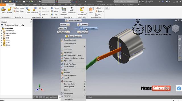 Crank And Slider Assamply Simulation Inventor смотреть онлайн