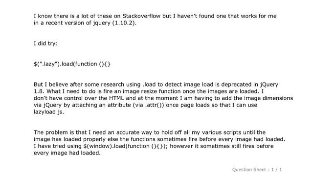 jQuery : jQuery or Javascript check if image loaded смотреть онлайн