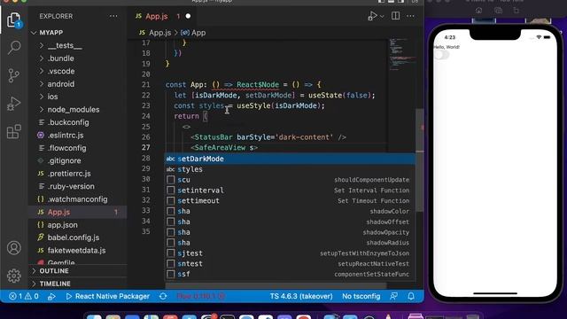 Master React Native useState hooks by creating a DARK MODE LIGHT MODE APP смотреть онлайн