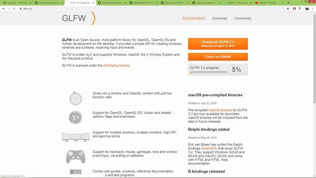 OpenGL in python e01 - installing the dependencies and creating a glfw window смотреть онлайн