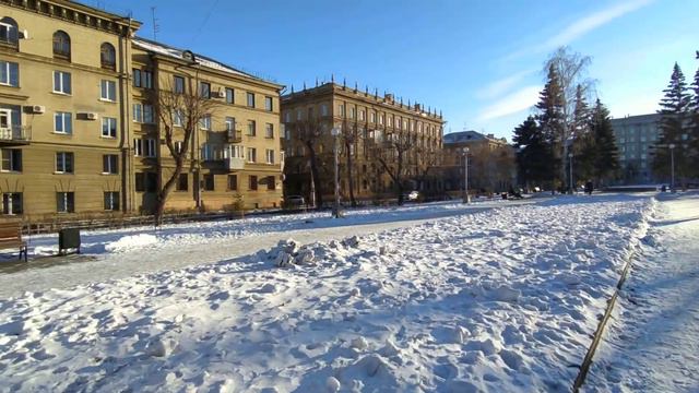 Магнитогорск, сквер имени Чапаева, Ленинский район (08.12.2019) смотреть онлайн