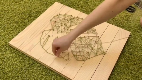 DIY string art | TUTORIAL | TIMELAPSE | стринг-арт картина