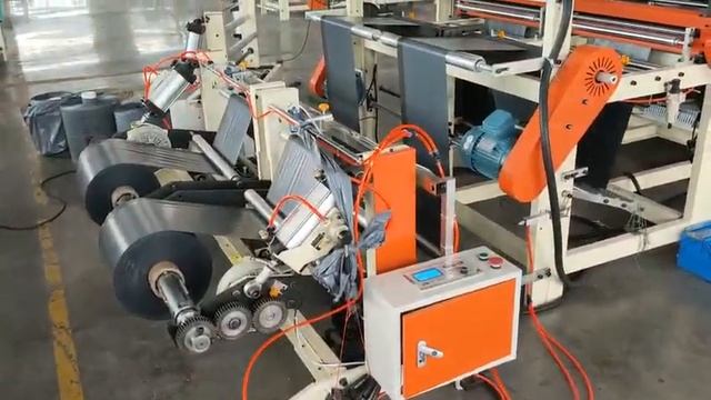 Double lines Courier bag making machine смотреть онлайн