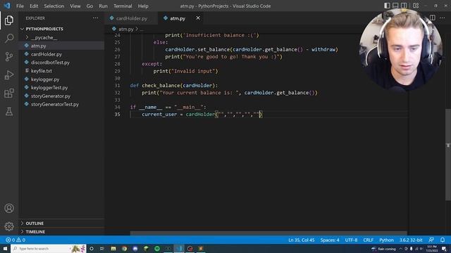 How To Code An ATM Console App In Python | Programming Tutorial For Beginners смотреть онлайн
